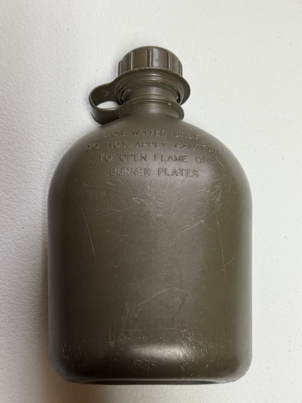 US Military 1 Quart Canteen Hard Plastic OD Green 1QT Cap Army Field Gear 1970’s